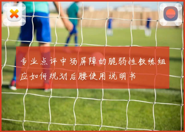 专业点评中场屏障的脆弱性教练组应如何规划后腰使用说明书